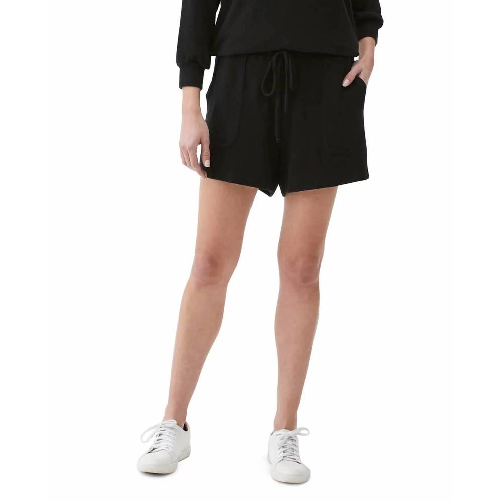 NEW MICHAEL STARS parker pocket drawstring shorts in black